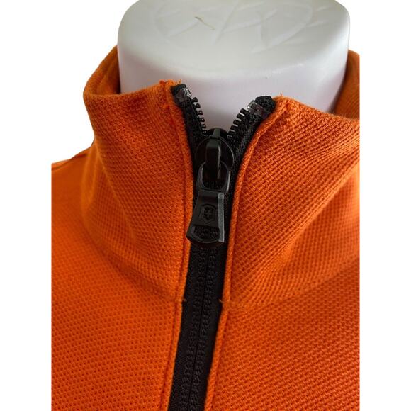 Victorinox Tailored Fit Full Zip Jacket Mens Size M Orange Sweatshirt - Picture 3 of 10